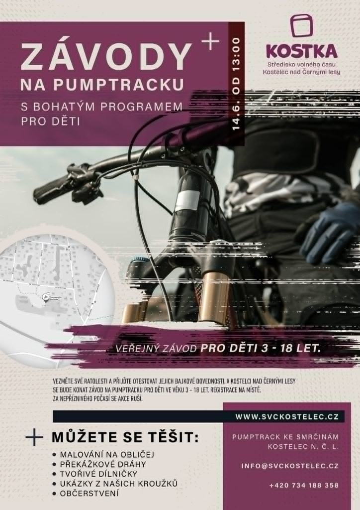 Závody na pumptracku v Kostelci